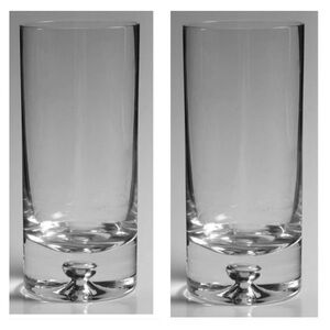 Crate&Barrel ‘Direction’ Bubble Bottom 12 oz Glasses - Set of 2